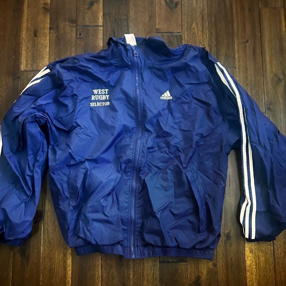 Adidas Navy Jacket with White Accents